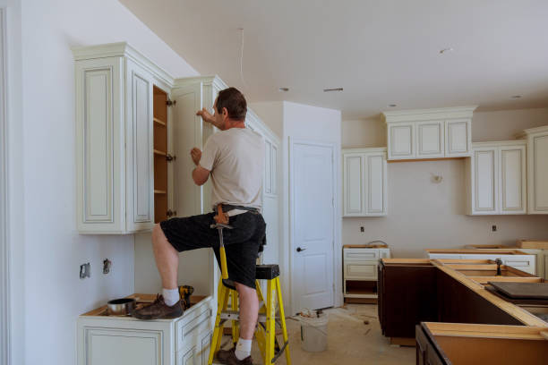 Kitchen island installation in Oreland by JMT Kitchen Cabinet